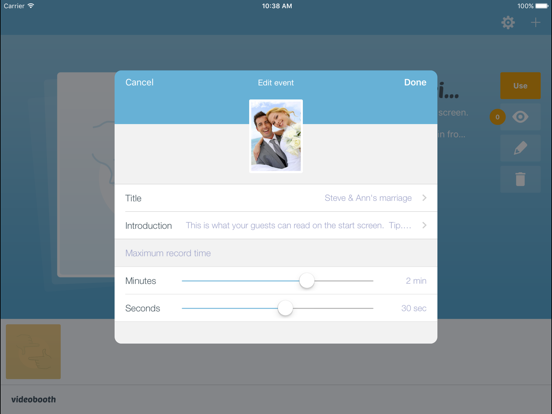 Screenshot #5 pour Videobooth: Digital Guestbook