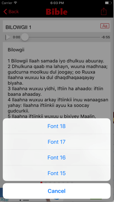 Screenshot #3 pour Kitaabka Quduuska Ah (Audio)