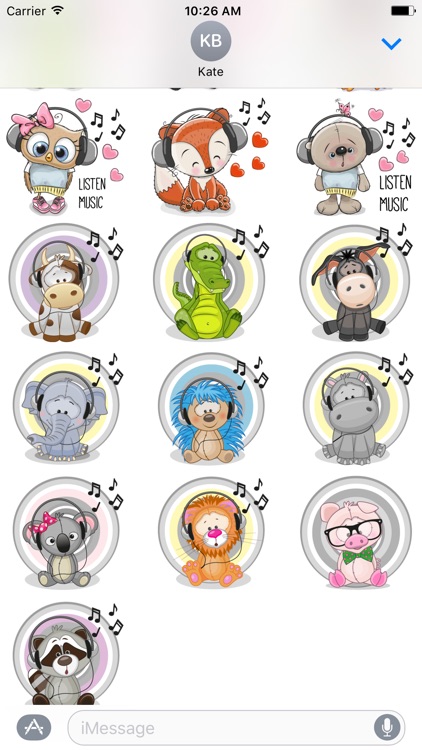 Cute Cartoon Animal Sticker Vol 01