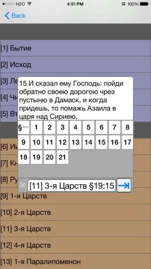 Скриншот Библия (текст и аудио)(audio)(Russian Bible) на iPhone 4