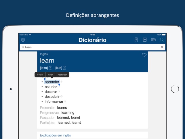 Dicionário inglês português  Tradutor inglês::Appstore for  Android