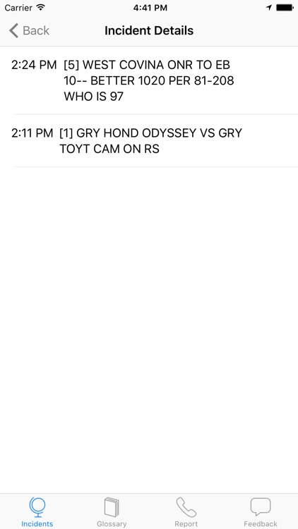 CHP Incidents