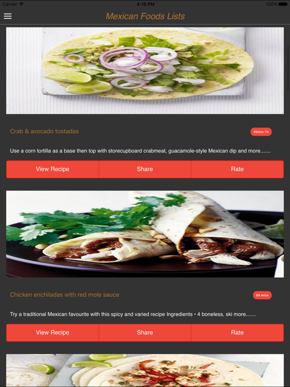 Screenshot #4 pour Typical Mexican foods