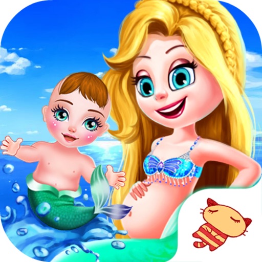 Mermaid Gives Birth To A Baby-Baby Care Sim Icon