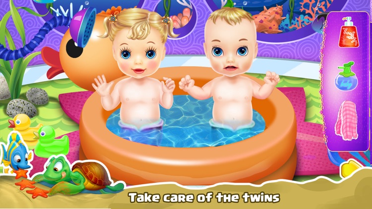 Mermaid newborn twins baby care
