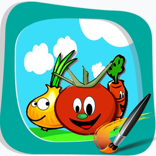 Vegetable Kids Coloring Best Version Icon