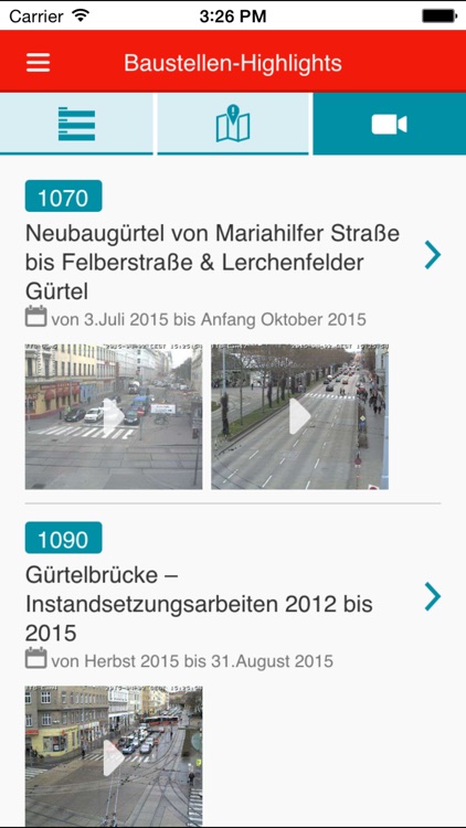 Baustellen Wien, die Baustellen App der Stadt Wien screenshot-3