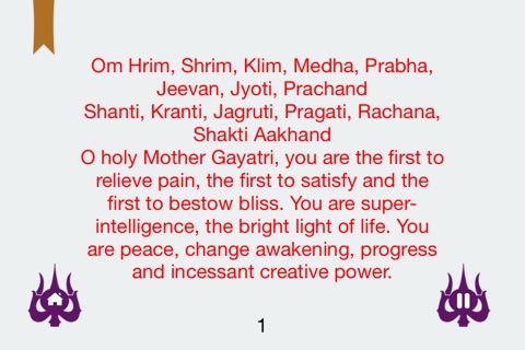 Shri Gayatri Chalisa with read along in Hindi & English, Mp3 Playback, translation with meaning of each line screenshot 2