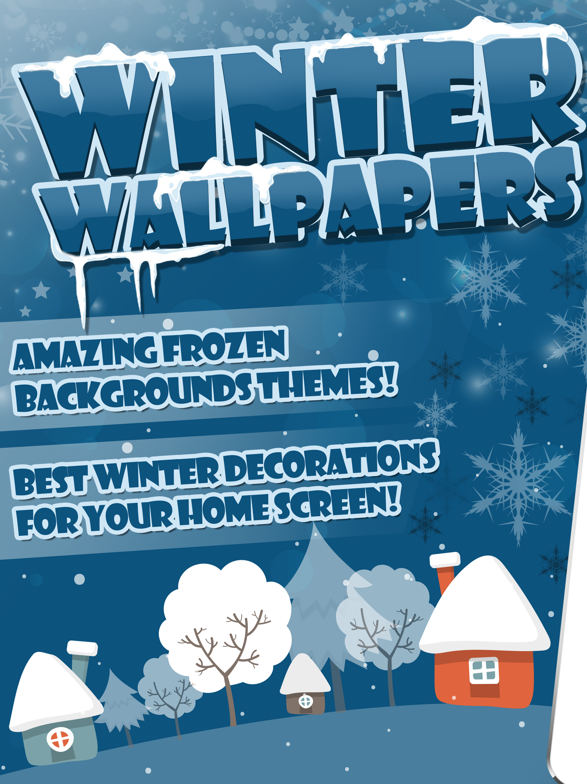 Winter Wallpaper Collection, Ice Lock Screen Theme