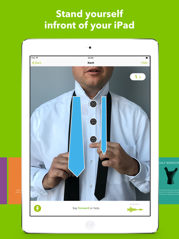 TieCam - the perfect tie knot iPad screenshot 2 - Lifestyle app