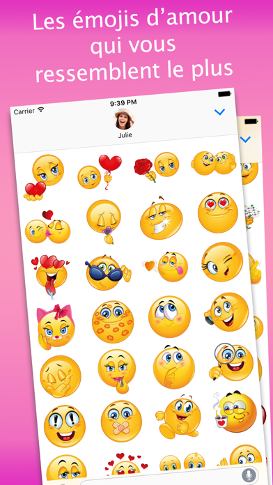 Screenshot #1 pour Des émojis d’amour pour les couples