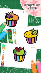 Cupcake Coloring Book Kids Game screenshot #4 for iPhone