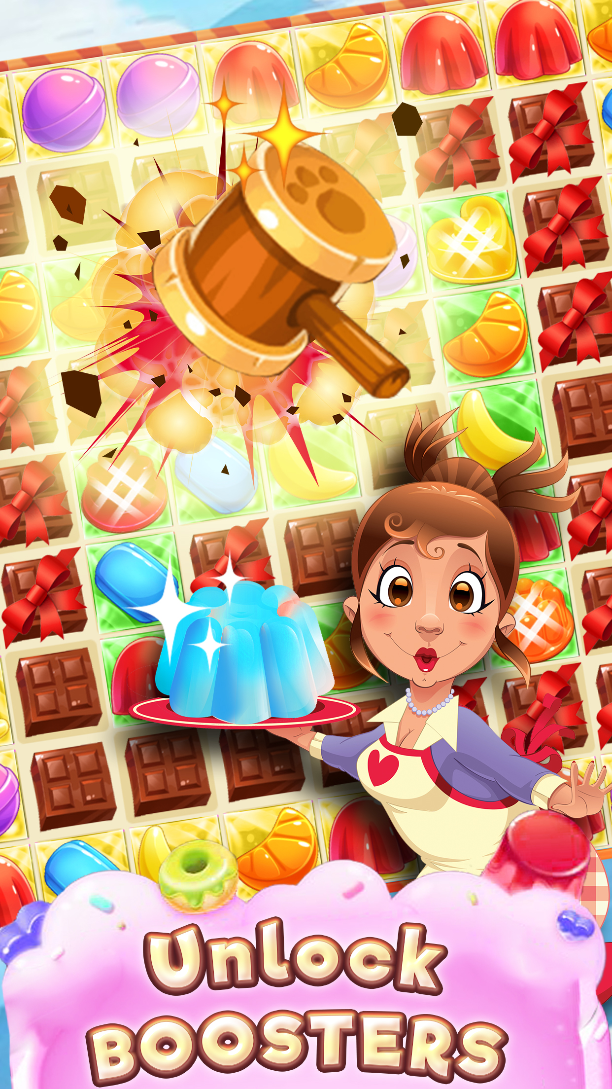 Sweet Jelly Paradise: Match & Serve screenshot 4