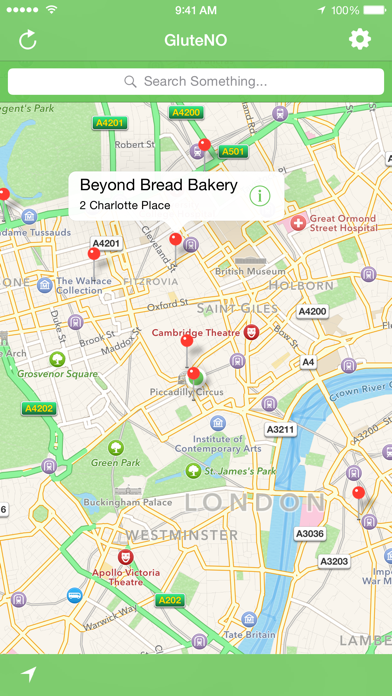 GluteNO - Find a Gluten Free Restaurant or Shop Screenshot