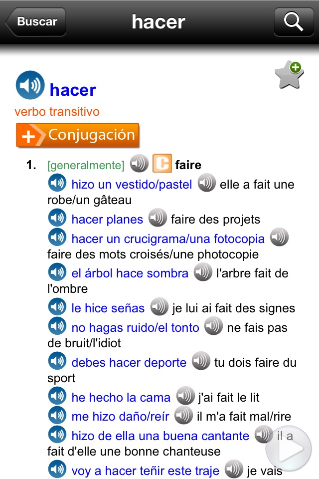 Dictionnaire Français-Espagnol screenshot 2