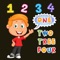 Lessons to learn numbers, counting for children, both girls, boys
