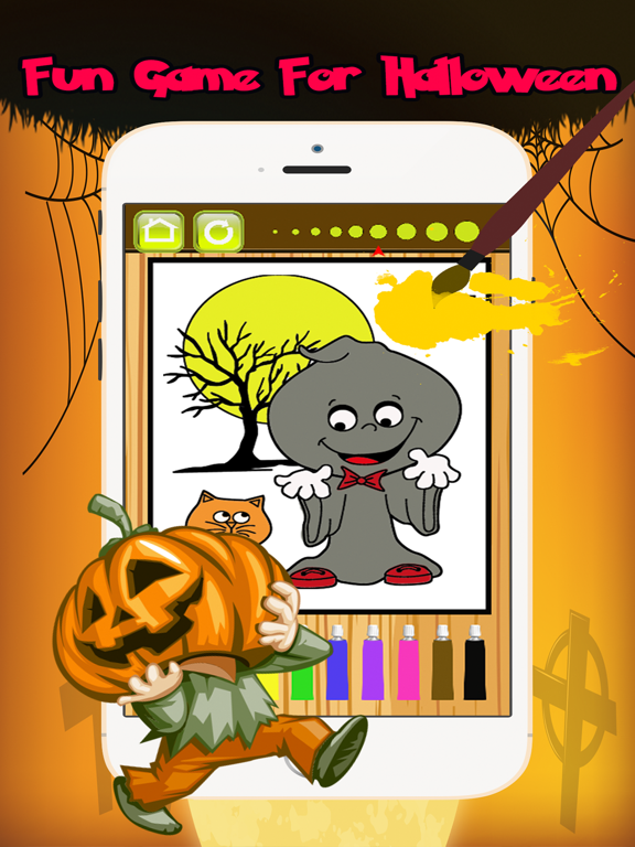 Halloween Coloring Book:Color Games For Adult Kids iPad screenshot