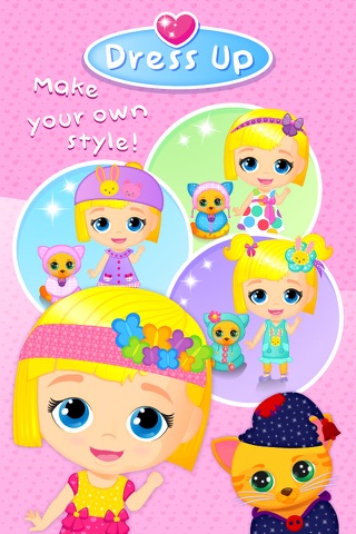 Lily & Kitty Baby Doll House - Little Girl & Cute Kitten Care screenshot 2