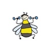 Funny Bee Stickers