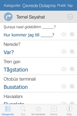 Swedish Video Dictionary - Translate, Learn and Speak with Video Phrasebook screenshot 2