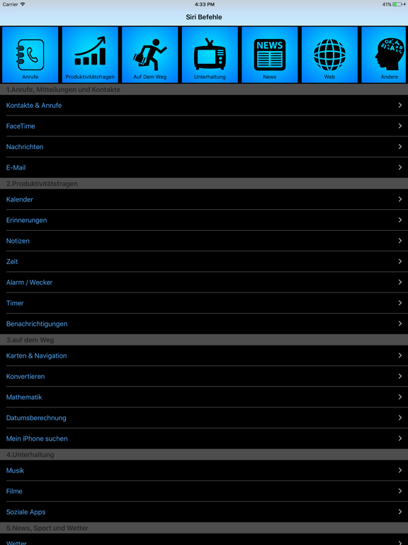 Screenshot #4 pour Befehlsliste für Siri