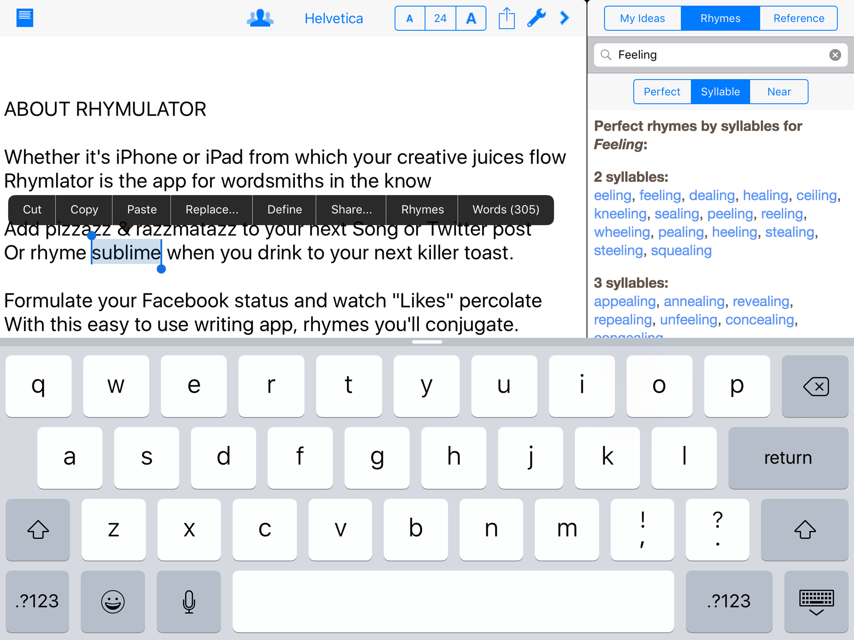 Rhymulator Rhyme Book + Editor