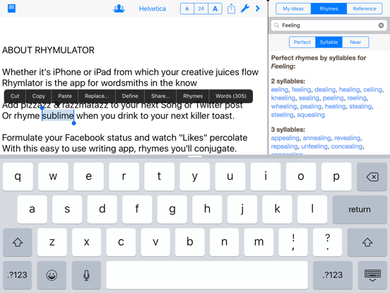 Screenshot #5 pour Rhymulator Rhyme Book + Editor