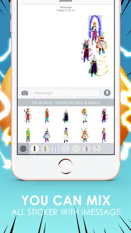 Game screenshot Saiyan Boy Emoji Sticker Keyboard Themes ChatStick hack