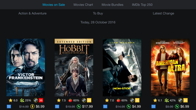 CheapCharts - Movie & TV Deals Screenshot