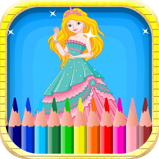 Princess Coloring Book for Girls - Learn to Color Cinderella