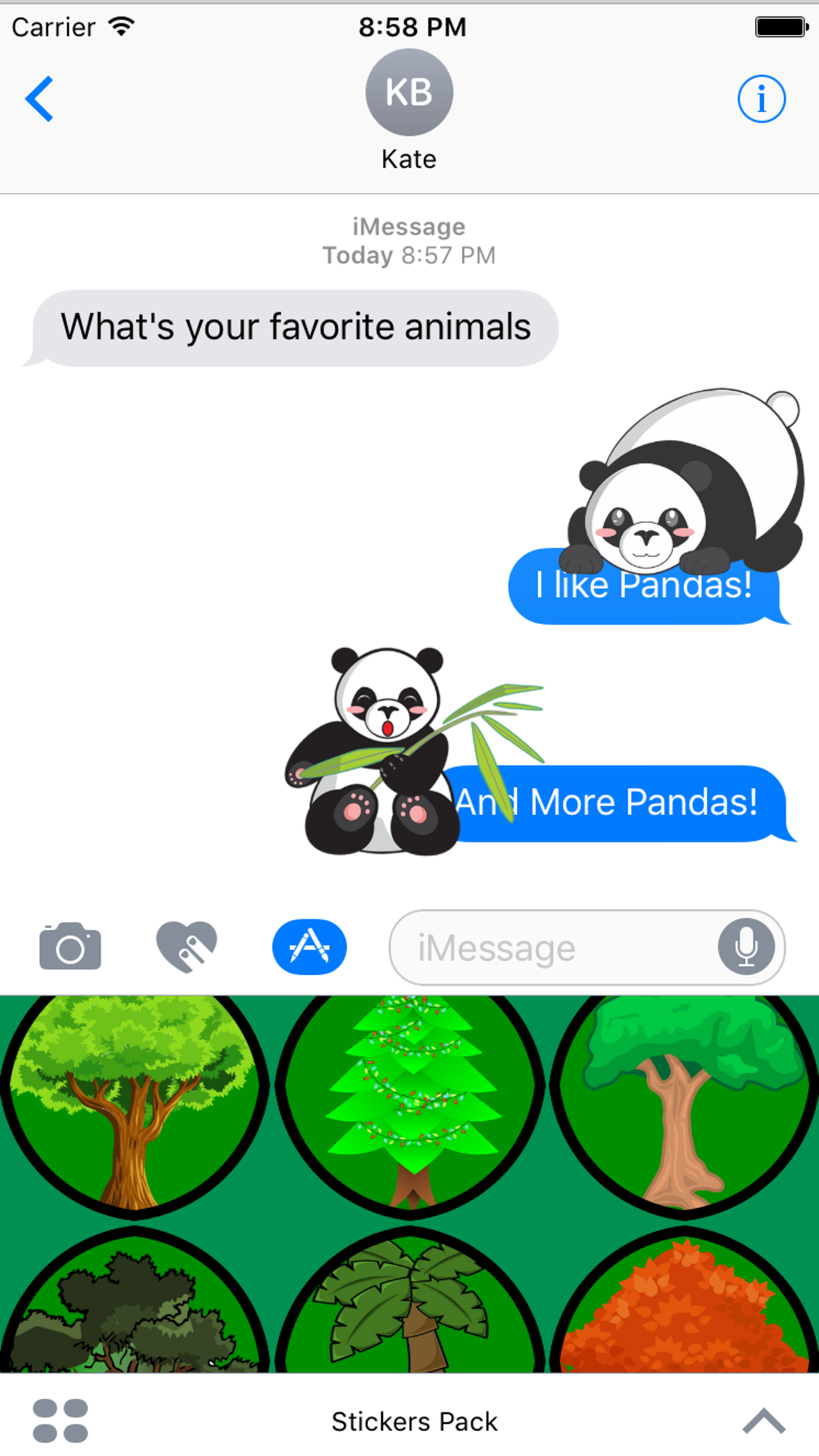 Tree Stickers For iMessage screenshot 4