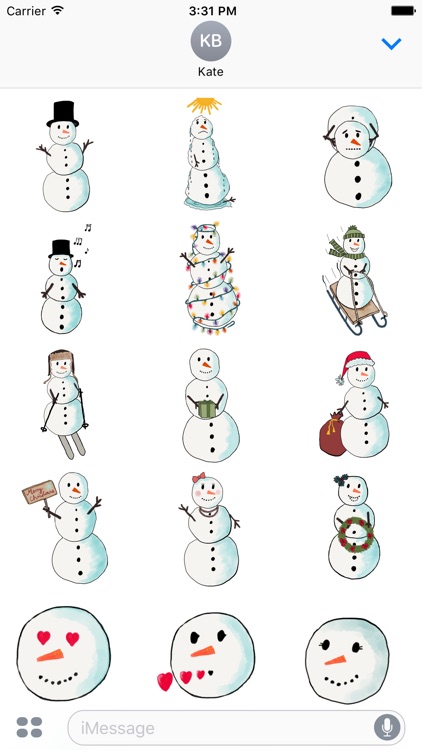 Snowman Stickers for Christmas