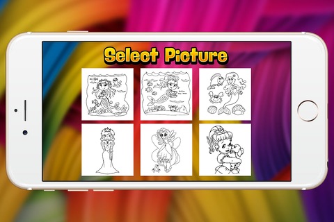 princess mermaid coloring book screenshot 2