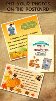 holiday greeting cards free - mail thank you ecards & send wishes for american thanksgiving day iphone screenshot 2