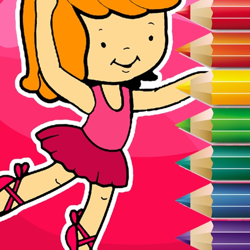 Ballerina Girl Game Coloring Page Paint Version iOS App