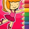 Ballerina Girl Game Coloring Page Paint Version