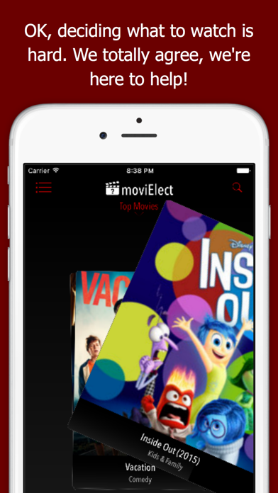 Screenshot #1 pour moviElect - Decide Which iTunes Movie or Rental to Watch for TV & Mobile