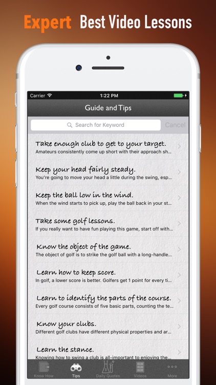Golf for Beginners-Video Lessons and Reference