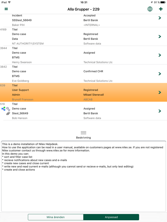 Nilex Mobile Helpdesk app screenshot 3