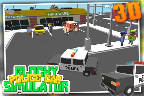 Blocky Police Car Simulator 3D screenshot 4