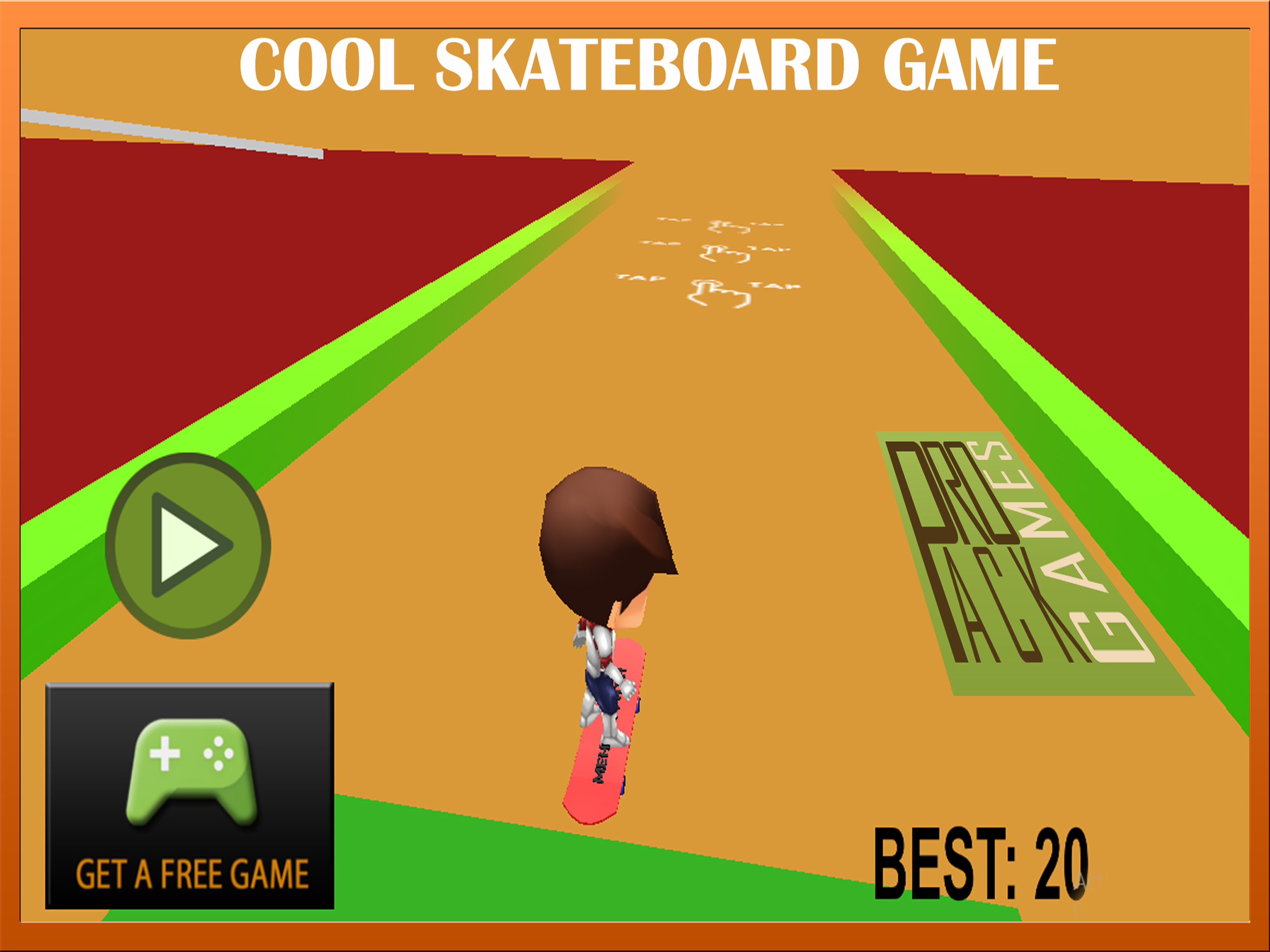 Cool skateboard game for kids: Drone Skateboarding