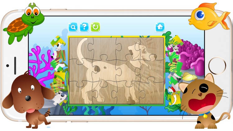 Dog Cat Pets Cartoon Jigsaw Puzzles Games for Kids