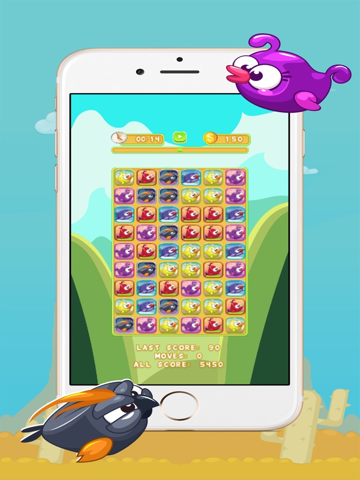 Cube Bird Match 3 Game - 比赛