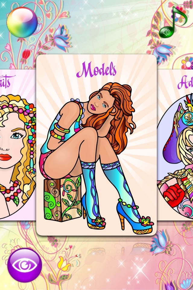 Fashion Coloring Books for Adults with Girls Games screenshot 3