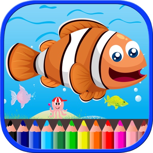 Sea Animals Coloring Book For Kids Toddlers iOS App