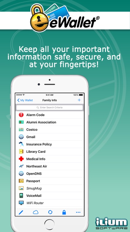 eWallet - Password Manager Secure Storage Database screenshot-0