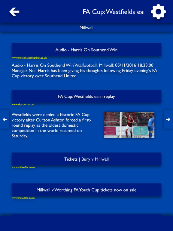Screenshot #6 pour All The News - Millwall FC Edition