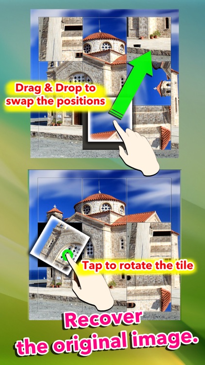 Picture Tile Puzzle! Swap & Rotation