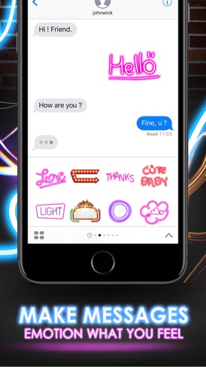 Neon Photo Emoji Sticker Keyboard Themes ChatStick(圖2)-速報App