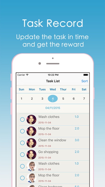 DoChores.-Kids can get rewarded after completed the chore